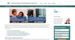 Desktop Screenshot of onlinespeechpathologyprograms.net